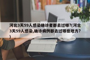 河北3天59人感染确诊者都去过哪?(河北3天59人感染,确诊病例都去过哪些地方?)