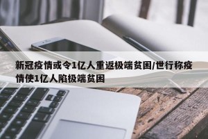 新冠疫情或令1亿人重返极端贫困/世行称疫情使1亿人陷极端贫困
