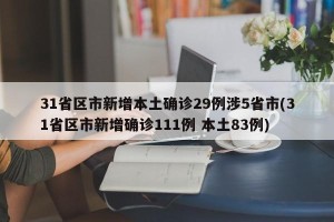 31省区市新增本土确诊29例涉5省市(31省区市新增确诊111例 本土83例)